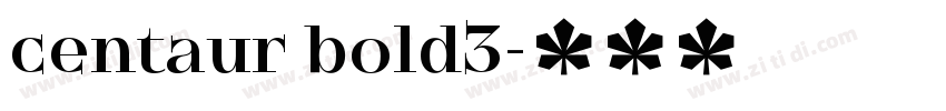 centaur bold3字体转换